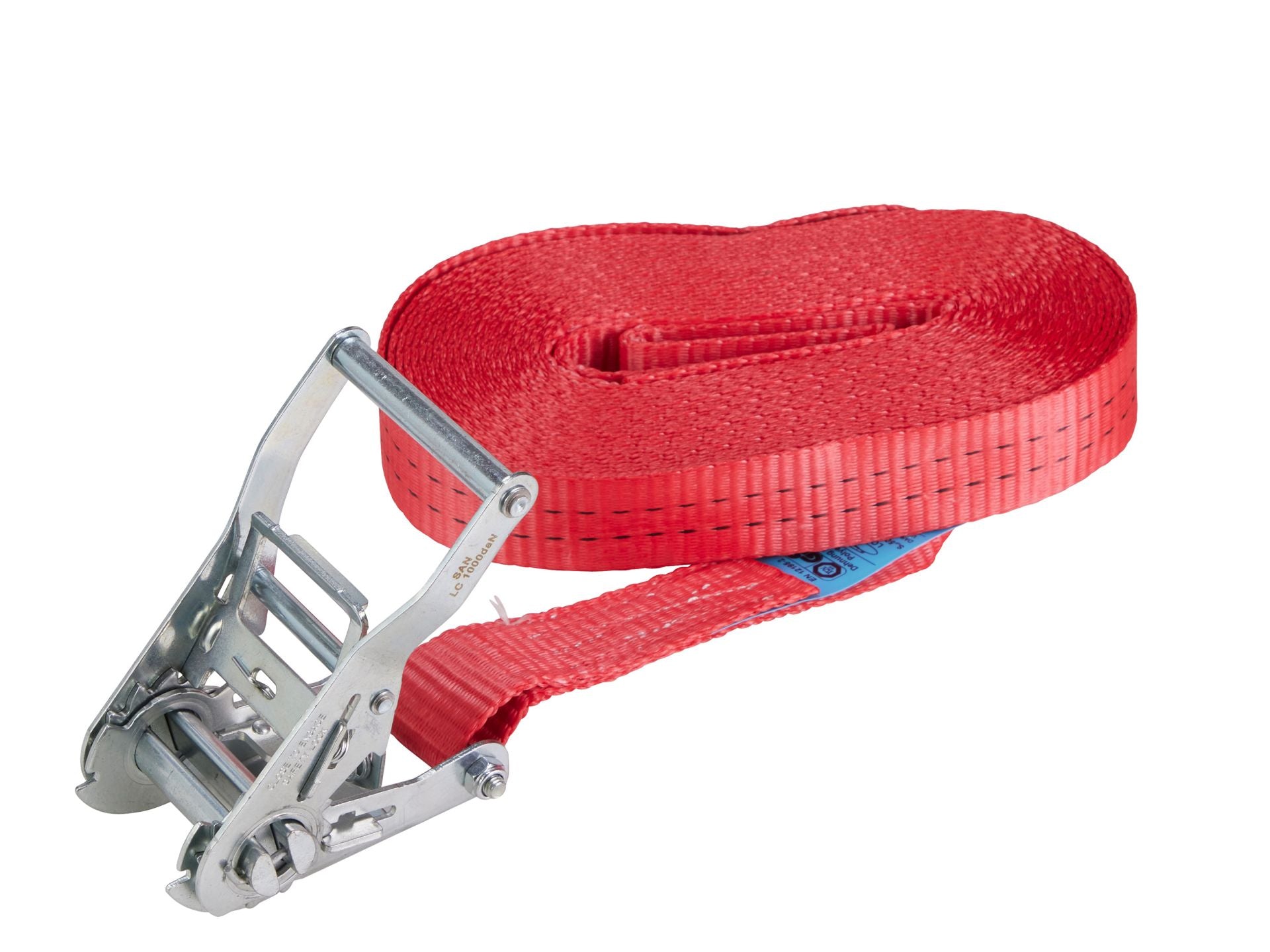 Zurrgurt, 8m, 50mm, LC 5000 daN, einteilig, STF 300, Kurzhebelratsche