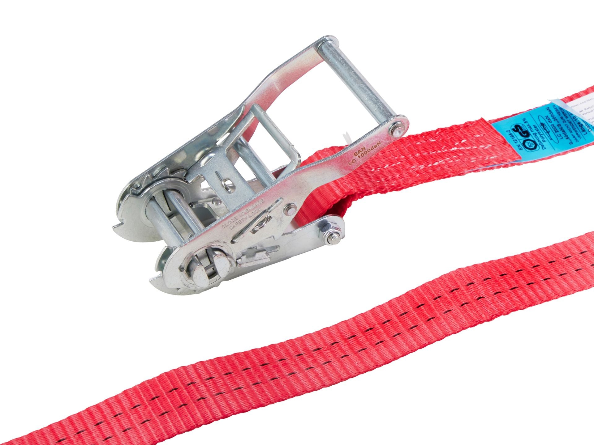 Zurrgurt, 10m, 35mm, LC 2000daN, STF 200daN, einteilig, Standardratsche