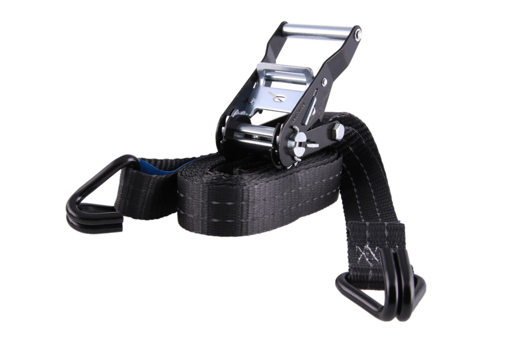 2er-Set, 4 m Zurrgurte, 35mm, LC 1000 daN, STF 220 daN, zweiteilig, schwarz, mit Reflektorstreifen