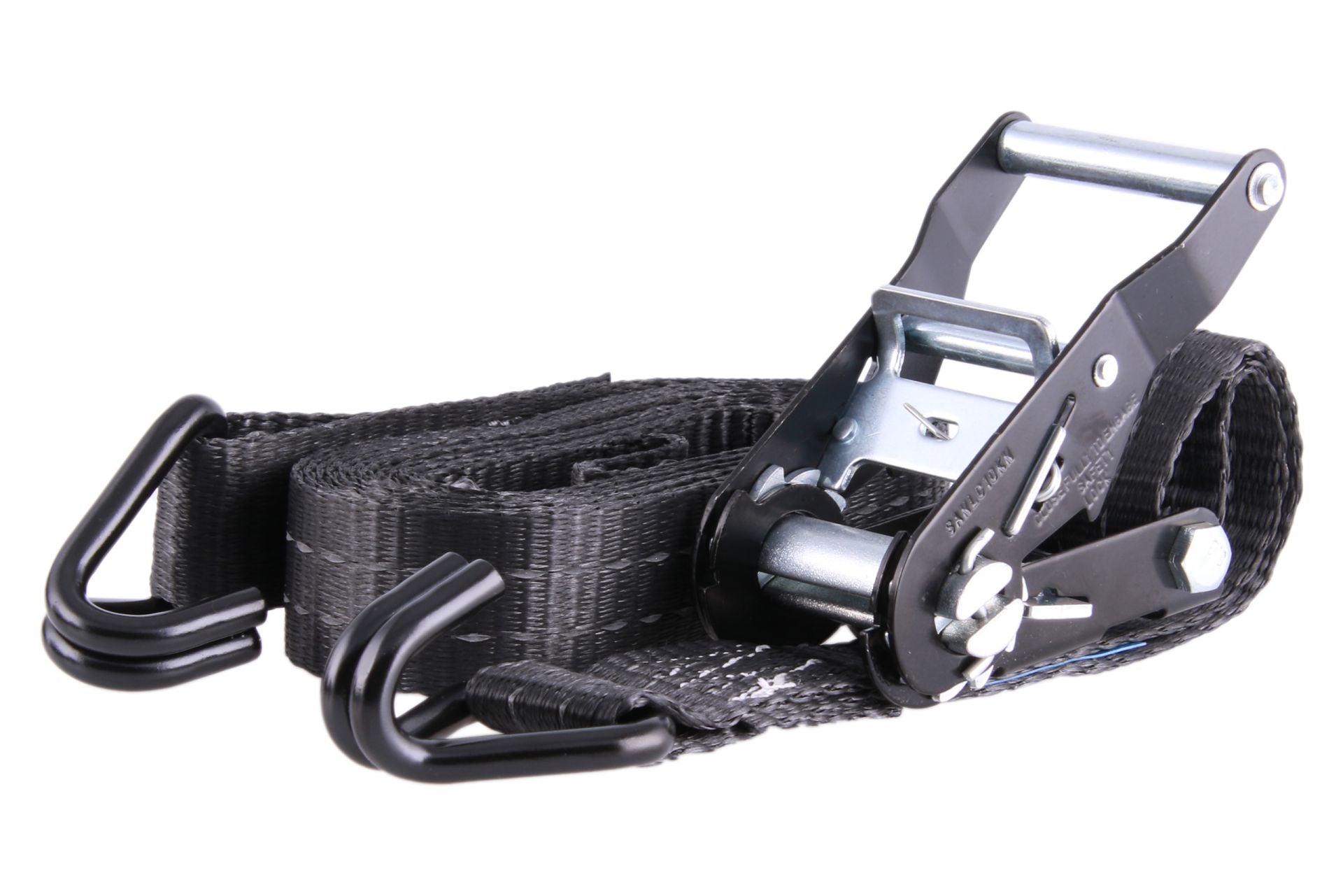 2er-Set, 4 m Zurrgurte, 35mm, LC 1000 daN, STF 220 daN, zweiteilig, schwarz, mit Reflektorstreifen