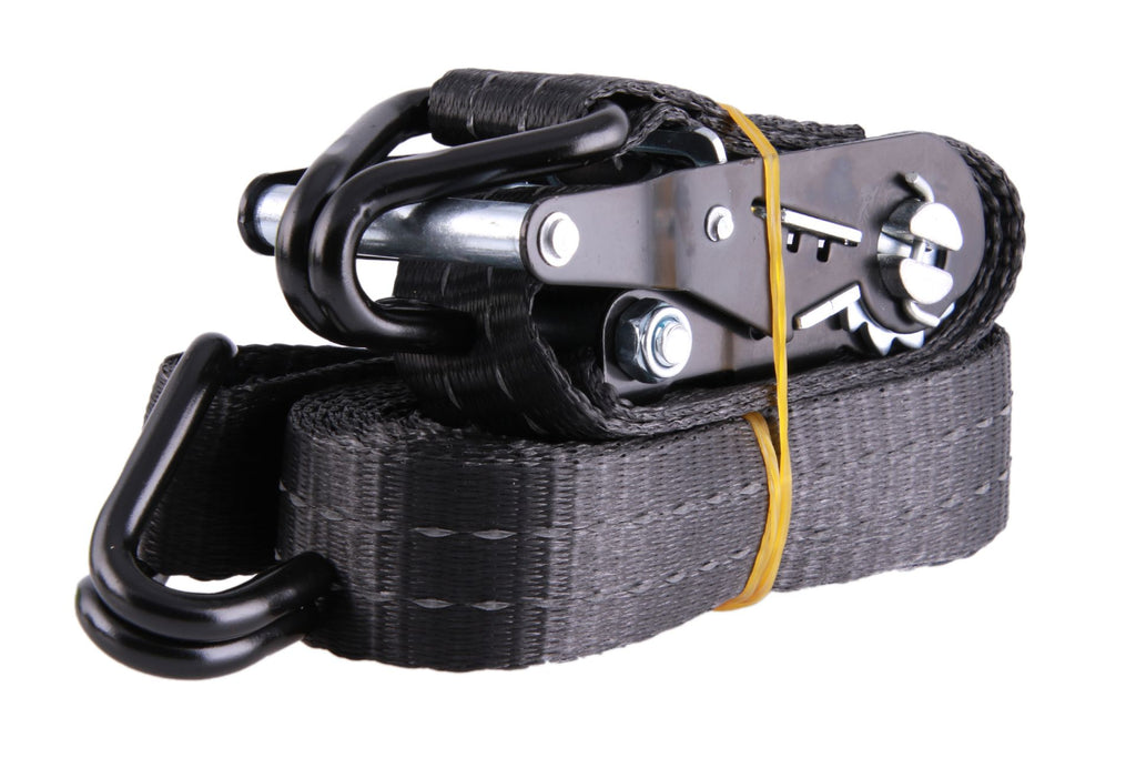 2er-Set, 4 m Zurrgurte, 35mm, LC 1000 daN, STF 220 daN, zweiteilig, schwarz, mit Reflektorstreifen